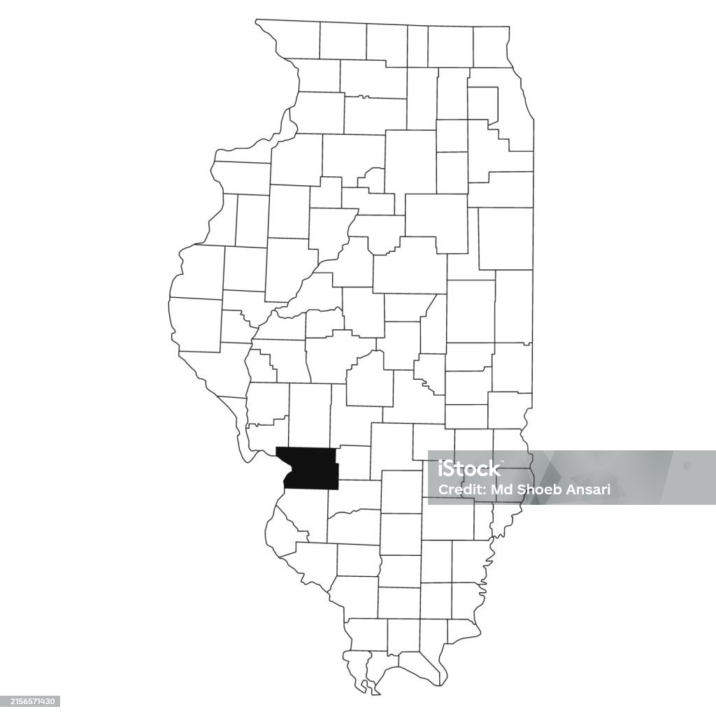 Madison Il Map Map Of Madison County In Illinois State On White Background Single ...