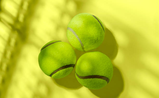 istock Closeup view of tennis balls 2156579355