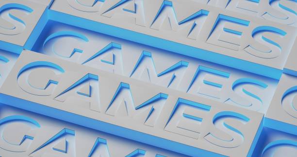 A repeating pattern of 3D words \