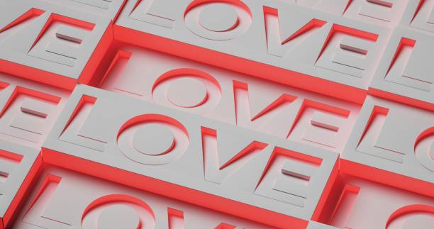 istock A repeating pattern of 3D words 