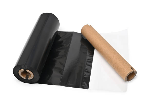 Black roll wax ribbon for thermal transfer printer in core