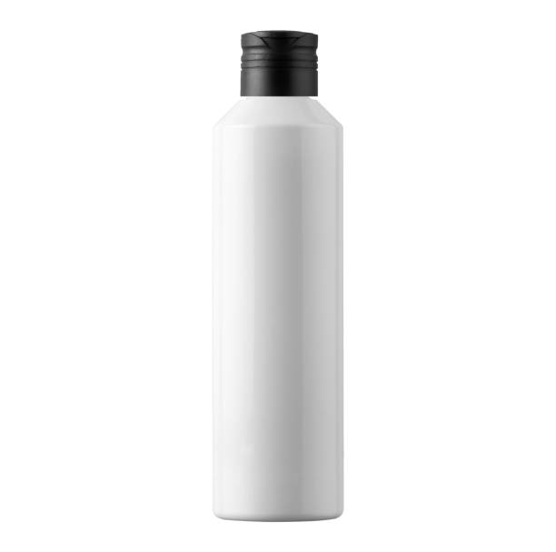 istock blank pump plastic white bottle Skincare makeup product generic packaging mockup product shot for design layout, brown 2156589947