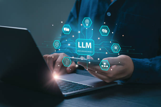 istock LLM, AI Large Language Model concept. Businessman holding a smartphone with LLM icons on virtual screen. A language model distinguished by its general-purpose language generation capability. Chat AI. 2156591723