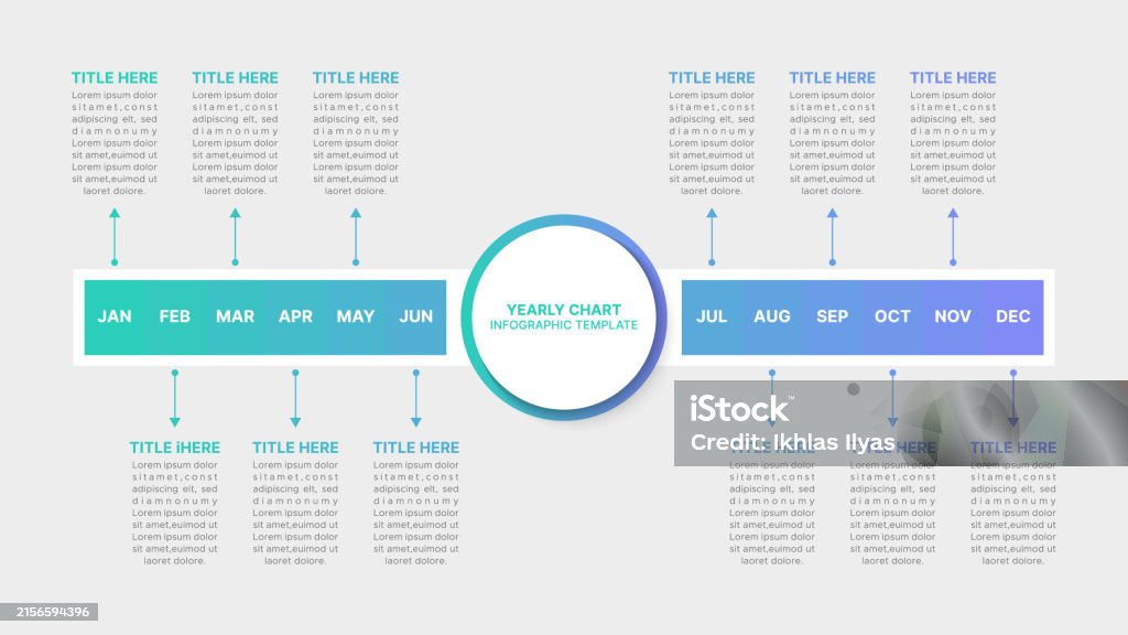 Timeline Entry Yearly Timeline Circle Infographic Design Template With 12 Periods ...