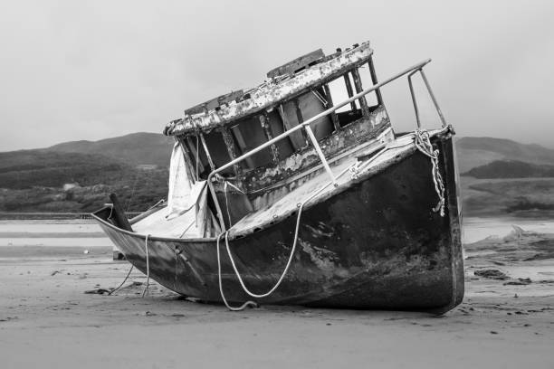 An old fishing boat in Barmouth harbour.