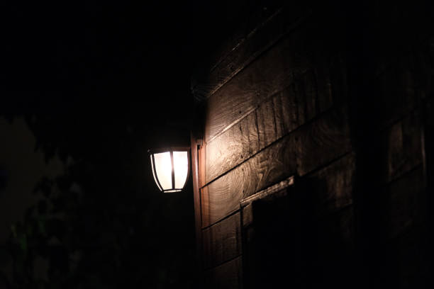 Lamp in the dark night.