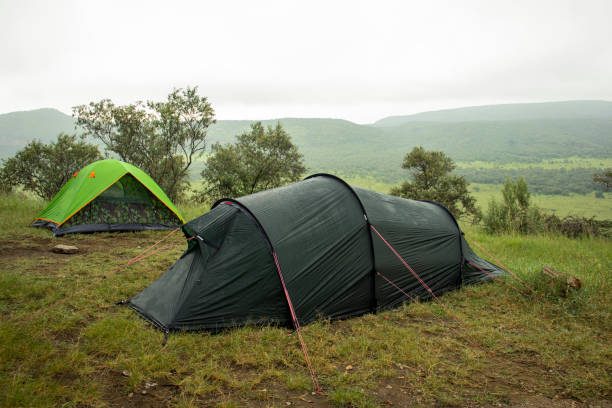 istock Campsite set up on foggy morning 2156603316