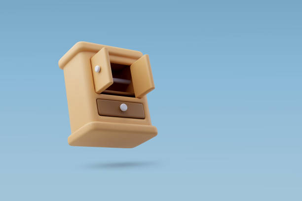 istock 3d Vector Wooden wardrobe, Home and furniture concept. 2156608197