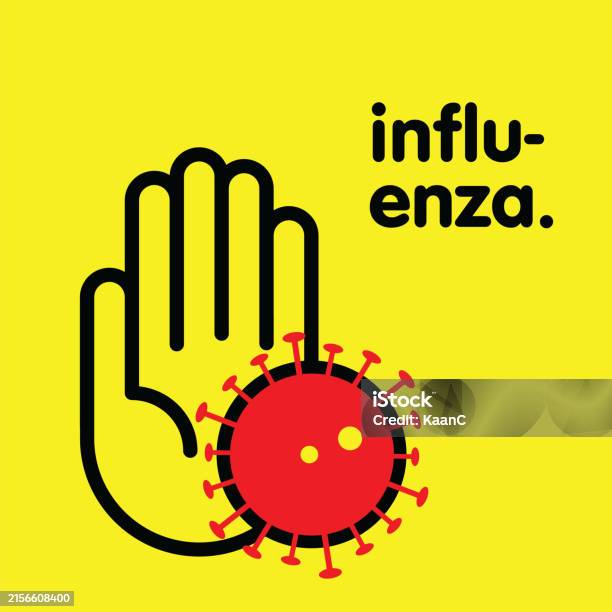 Influ Stopy Stop Influenza Template Design Vector Stock Illustration Stock ...