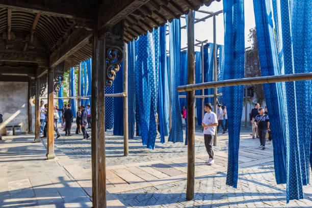 Traditional blue print cloth in west Wuzhen, China