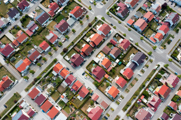 istock Residential neighborhood from above 2156610402