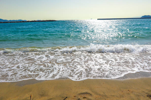 Beach, blue sky, ocean