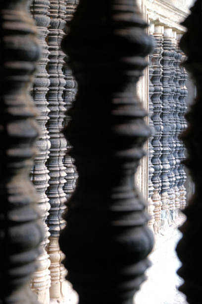 Siem Reap, Cambodia -December 11, 2023 : Angkor Wat temple complex in Cambodia. The largest temple in the world