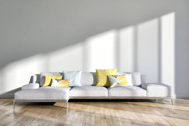 istock Large luxury modern bright interiors Living room mockup illustration 3D rendering image 2156624818