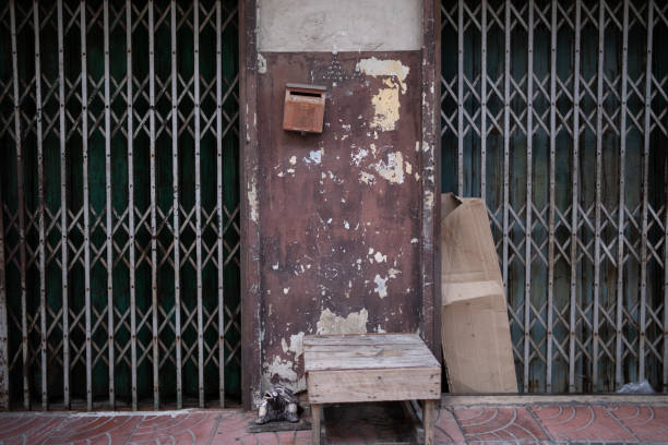 istock old door in building 2156625795
