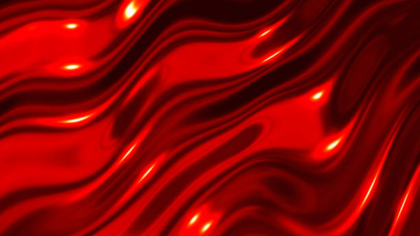 istock Red liquid chrome waves background, shiny and lustrous metal pattern texture, silky 3D illustration. 2156625875
