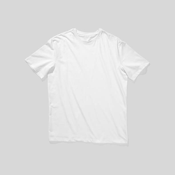 istock Plain White Short Sleeve T-Shirt Mockup On A Light Gray Background 2156627445