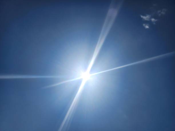 istock The sky in the glare of the sun's rays. 2156641254