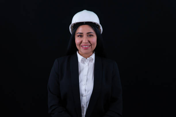 istock Nice engineer. Portrait of female industrial worker 2156651155