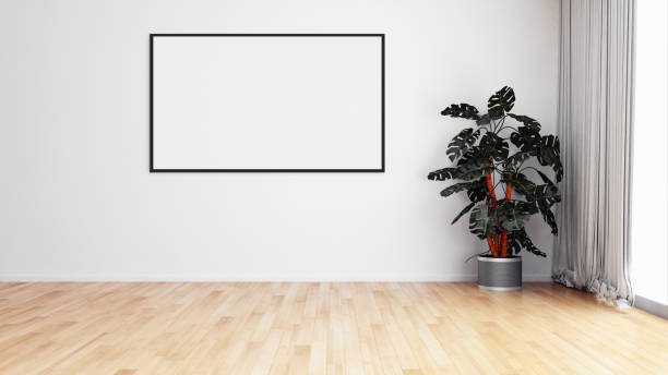 istock Large luxury modern bright interiors Living room mockup illustration 3D rendering image 2156661446