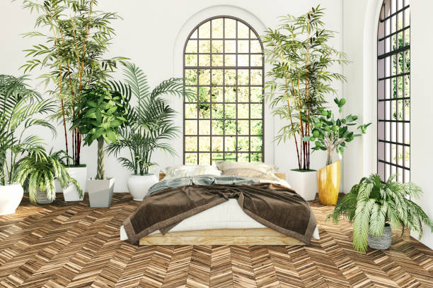 istock Large luxury modern bright interiors Living room mockup illustration 3D rendering image 2156661602