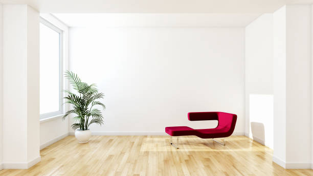istock Large luxury modern bright interiors Living room mockup illustration 3D rendering image 2156661723