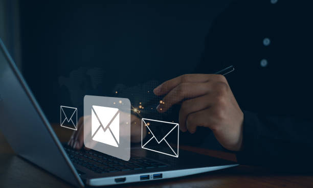 istock email marketing concept, send e-mail or newsletter, Inbox receiving electronic message alert.  internet technology. for business e-mail communication and digital marketing. 2156663164