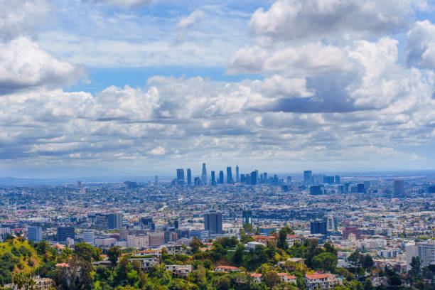 istock Los Angeles Panorama Under Atmospheric Clouds 2156672923