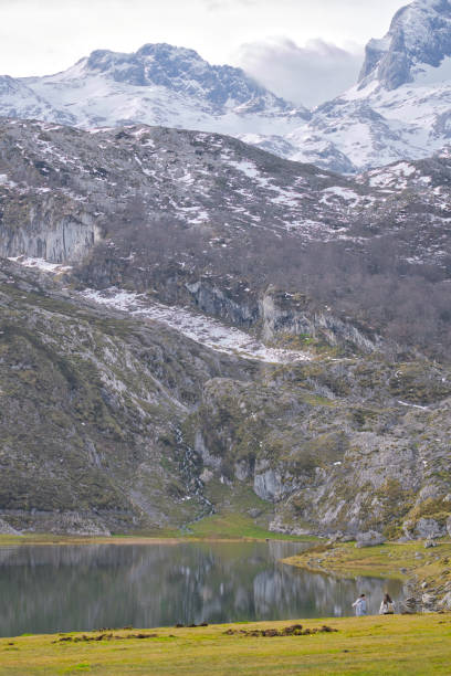 istock Large lake high in the snowy mountains 2156686479