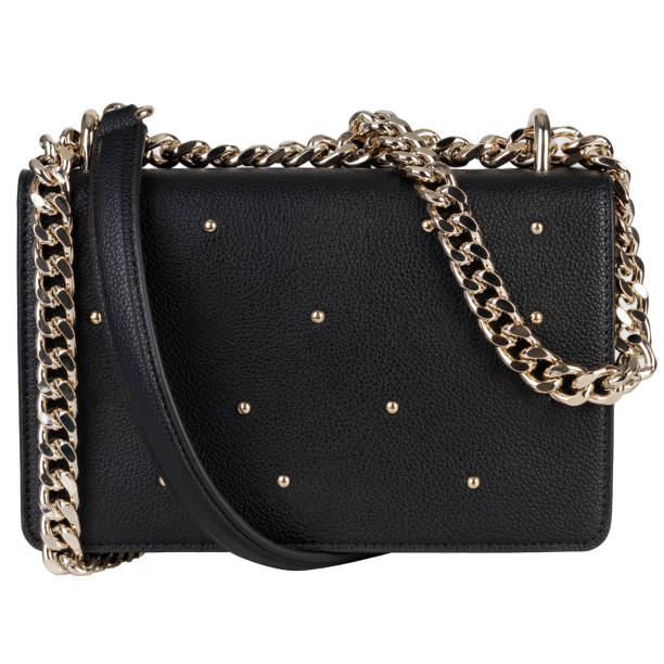 istock Black Handbag with Gold Chain 2156687538