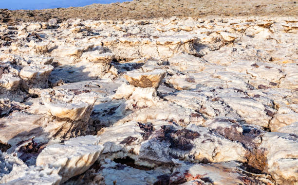 istock Frozen magma and mineral fields volcanic landscape, Danakil Depression desert, Afar triangle region, Ethiopia 2156690756