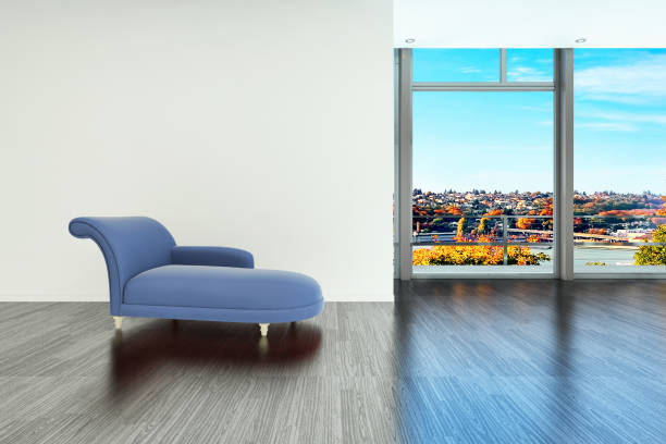 background of living room and sofa bed , 3D rendering