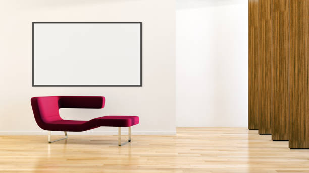 istock Large luxury modern bright interiors Living room mockup illustration 3D rendering image 2156699217