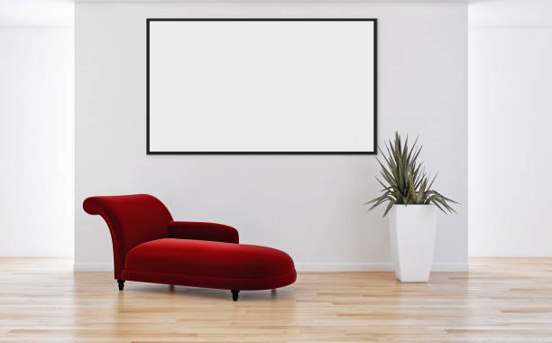 istock Large luxury modern bright interiors Living room mockup illustration 3D rendering image 2156699248