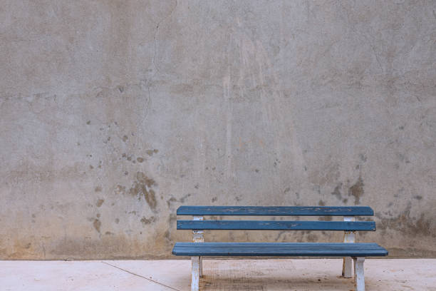 mockup for street wall art with bench.