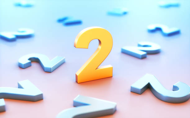 istock Number 2 standing out from the crowd on a blue background 2156705350