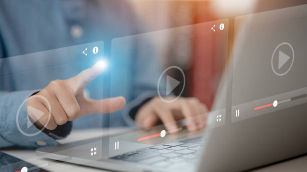 istock Concept of Online Education. Women use Online education training and e-learning webinar on the internet for personal development and professional qualifications. Digital courses to develop new skills 2156705838