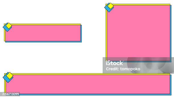 Notes Caption Box Set Of Colorful Caption Boxes Stock Illustration - Download Image Now ...