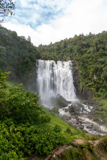 istock Marokopa falls in New Zealand 2156714375