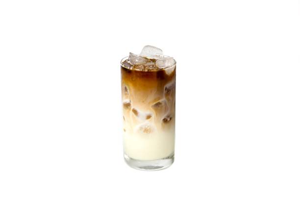 istock Latte ice coffee on white background with isolated concept. 2156715015
