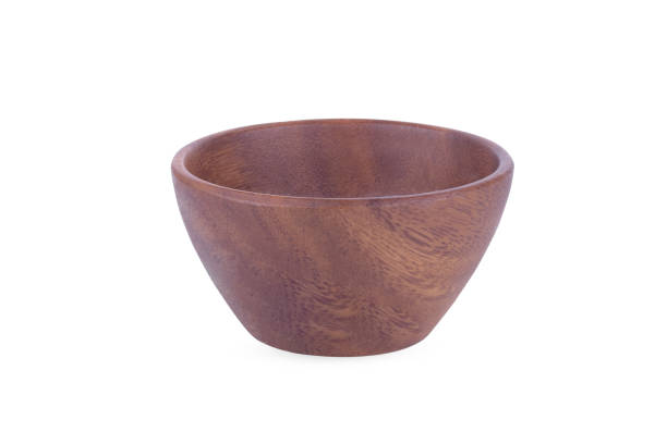 istock Wooden Bowl Isolated on White Background 2156720930