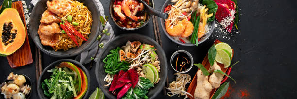 istock Assorted thai food. Asian style banquet. 2156723121