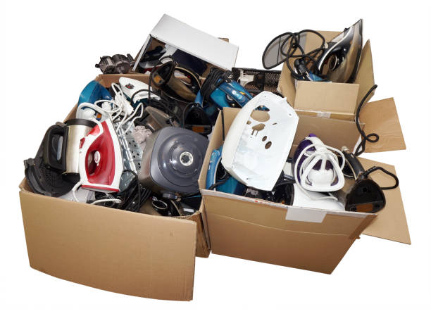 istock Broken small household appliances prepared for disposal isolated 2156727203