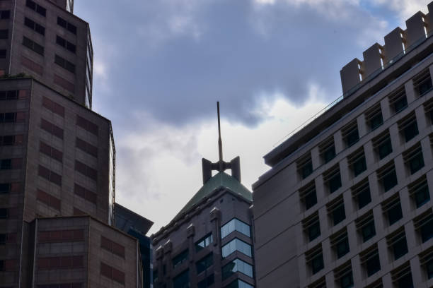 Exterior of modern architecture, modern city building. Modern architecture abstract background, building abstract.