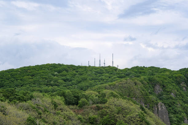 The many radio towers on Muroran's Sokuryo-yama mountain