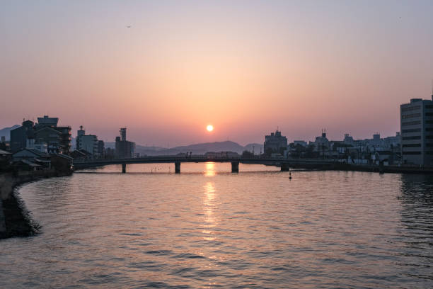 istock The sun rises over downtown Matsue 2156736014