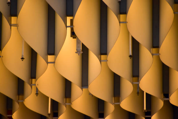 Exterior of modern architecture, modern city building. Modern architecture abstract background, building abstract.