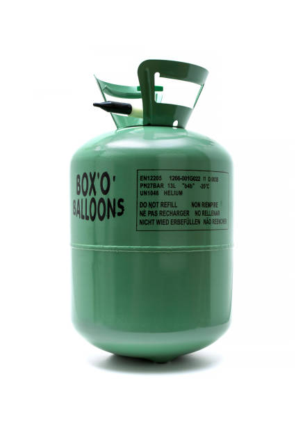 istock Helium tank with balloons isolated on white background 2156740887