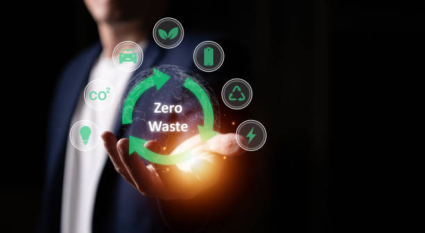 istock Business person plan strategy for zero waste environmental conservation business to provide sustainable practice in waste management. 2156741506