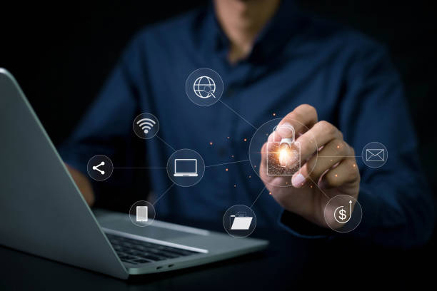 istock Privacy and cyber security technology. protecting business and financial data with virtual network connection. Innovation technology develop. 2156741827